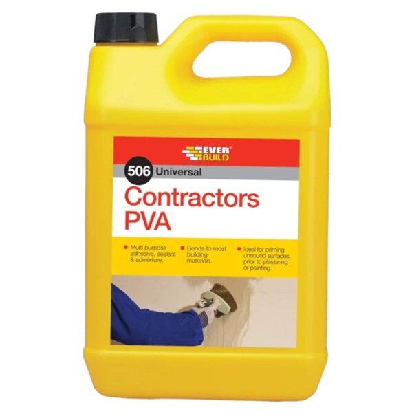 Yellow container of EverBuild PVA glue