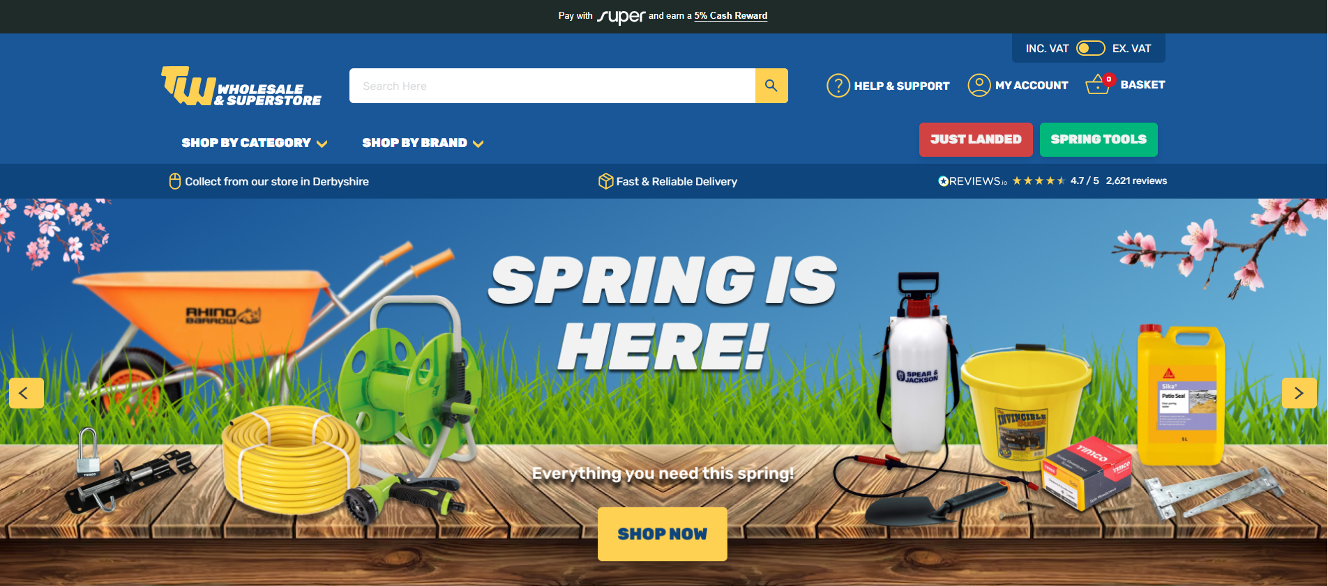 TW Wholesale home page
